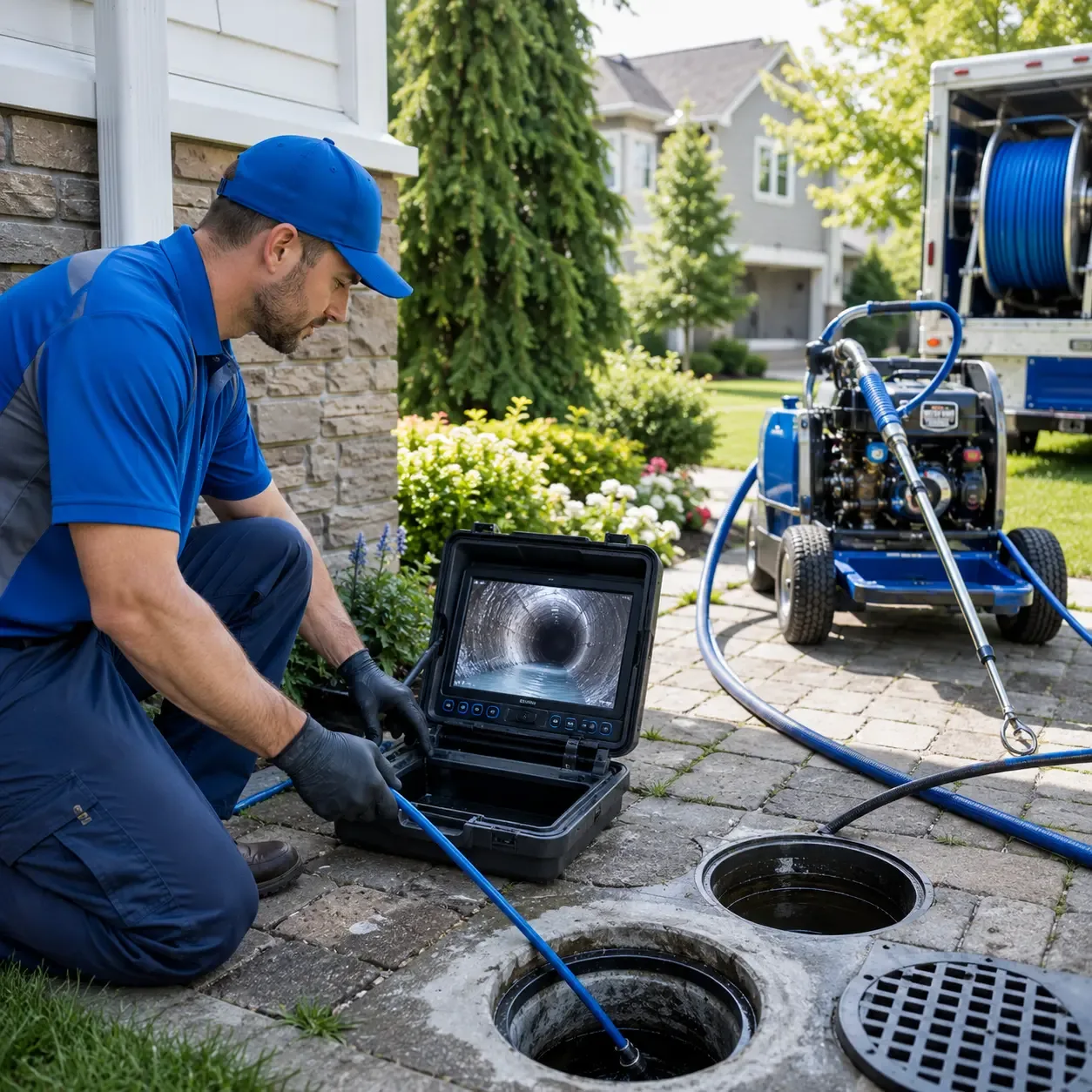 Outdoor drain cleaning professionals serving Mount Bethel, PA